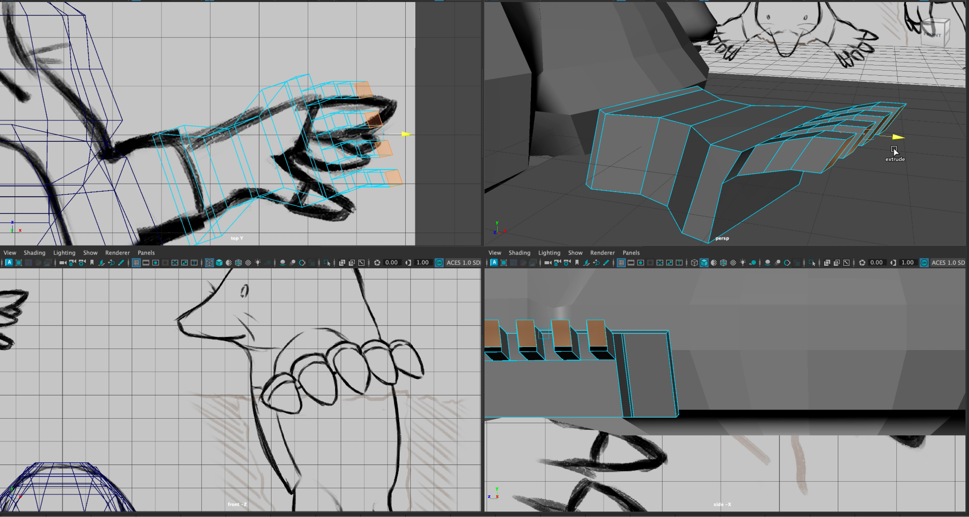 3D model render 2